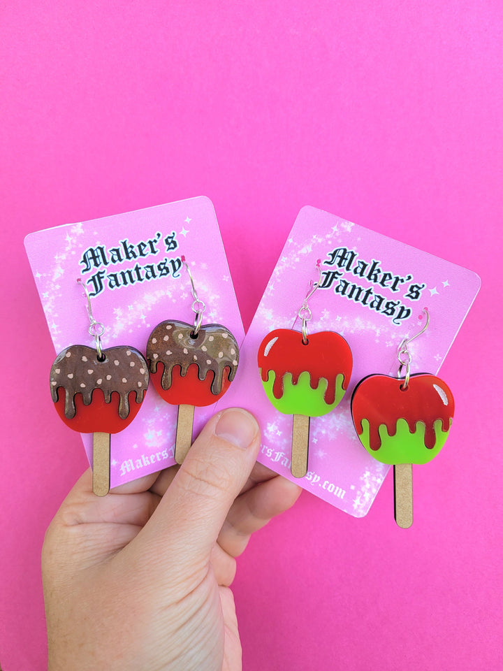 Candy & Caramel Apple Earrings- Digital Cut File