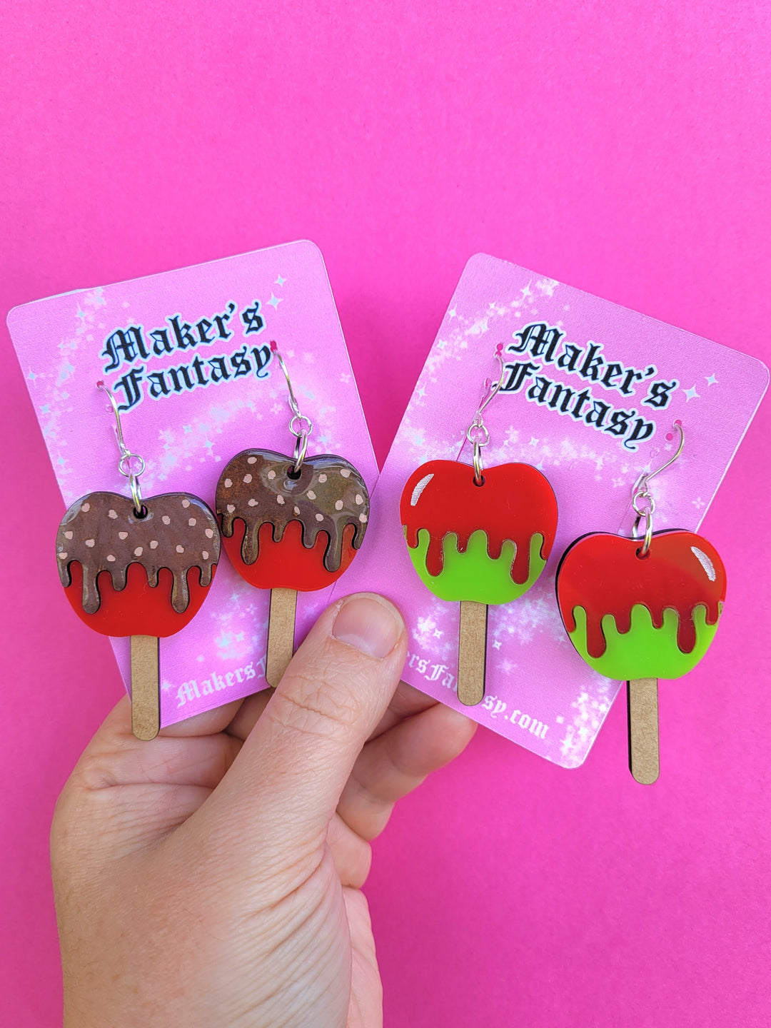 Candy & Caramel Apple Earrings- Digital Cut File