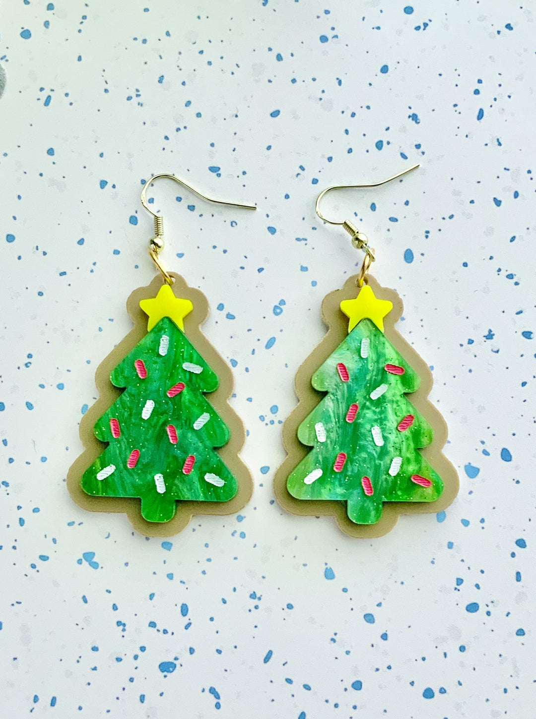 Christmas Tree Cookie Earrings