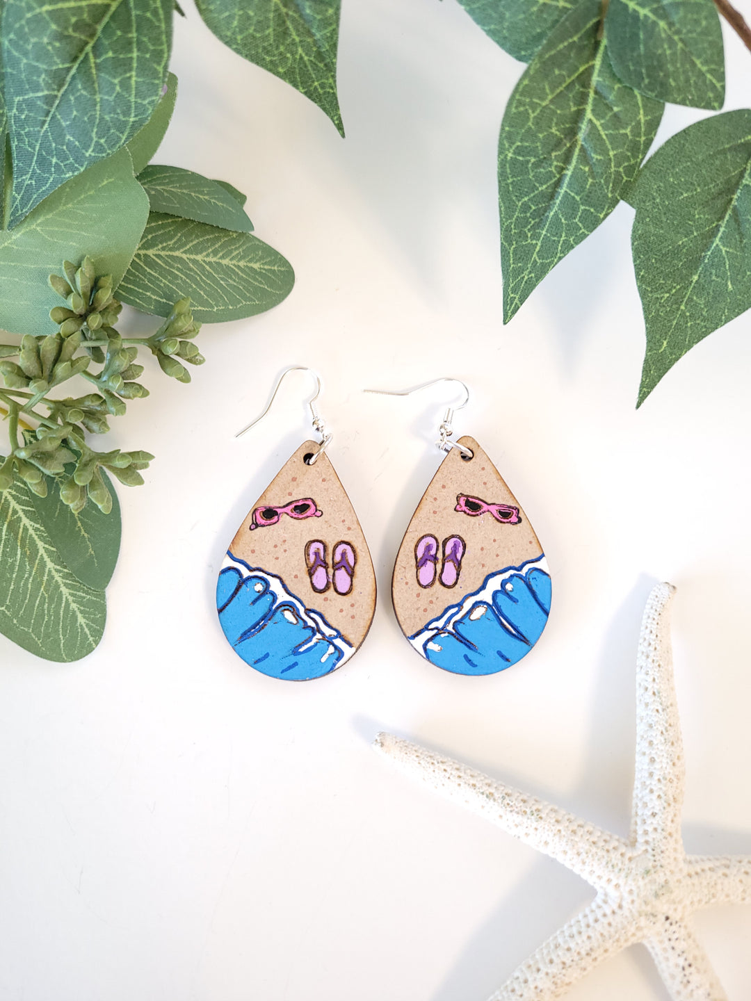 Flip Flop Teardrop Earrings