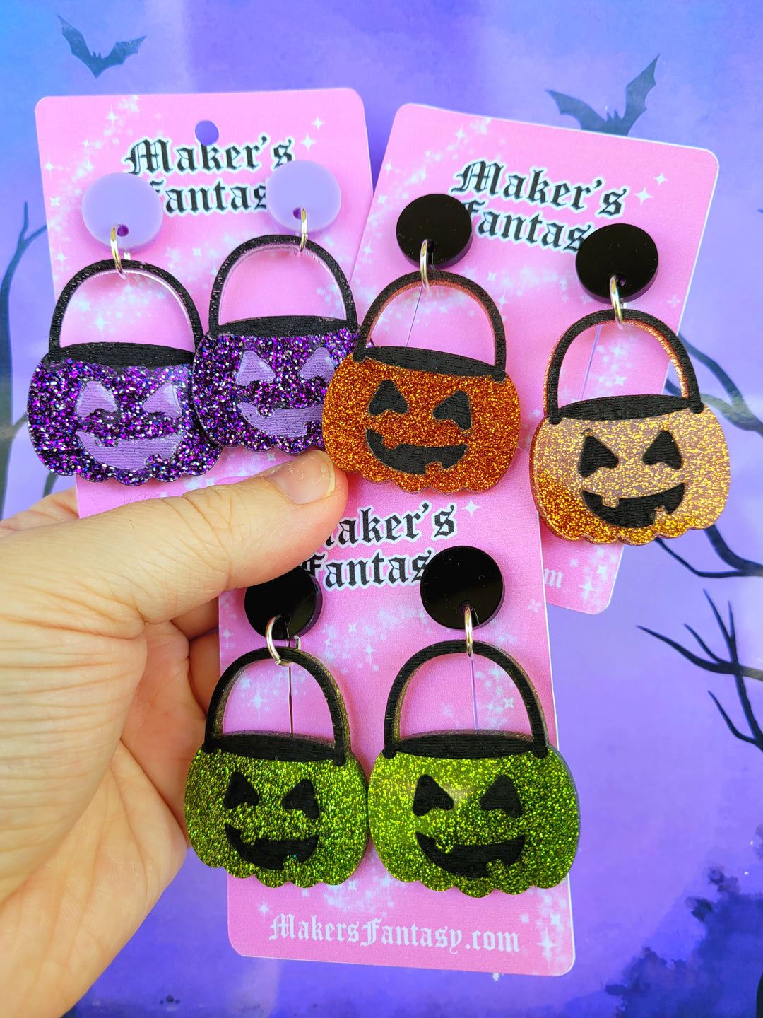 Pumpkin Bucket Earrings