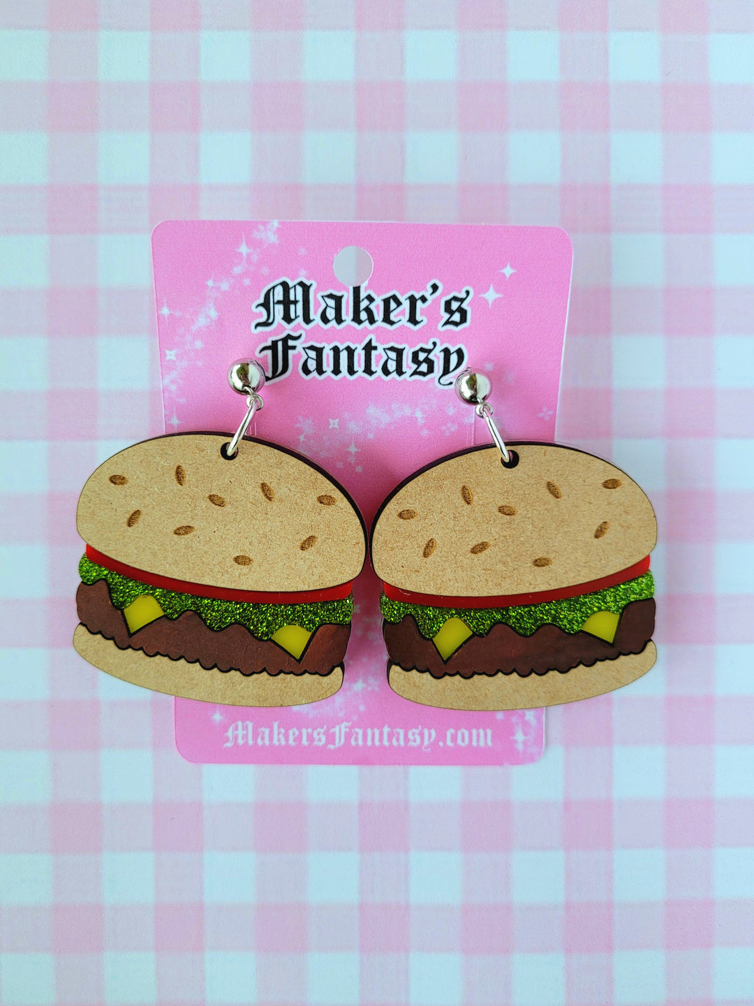 Hamburger Earrings