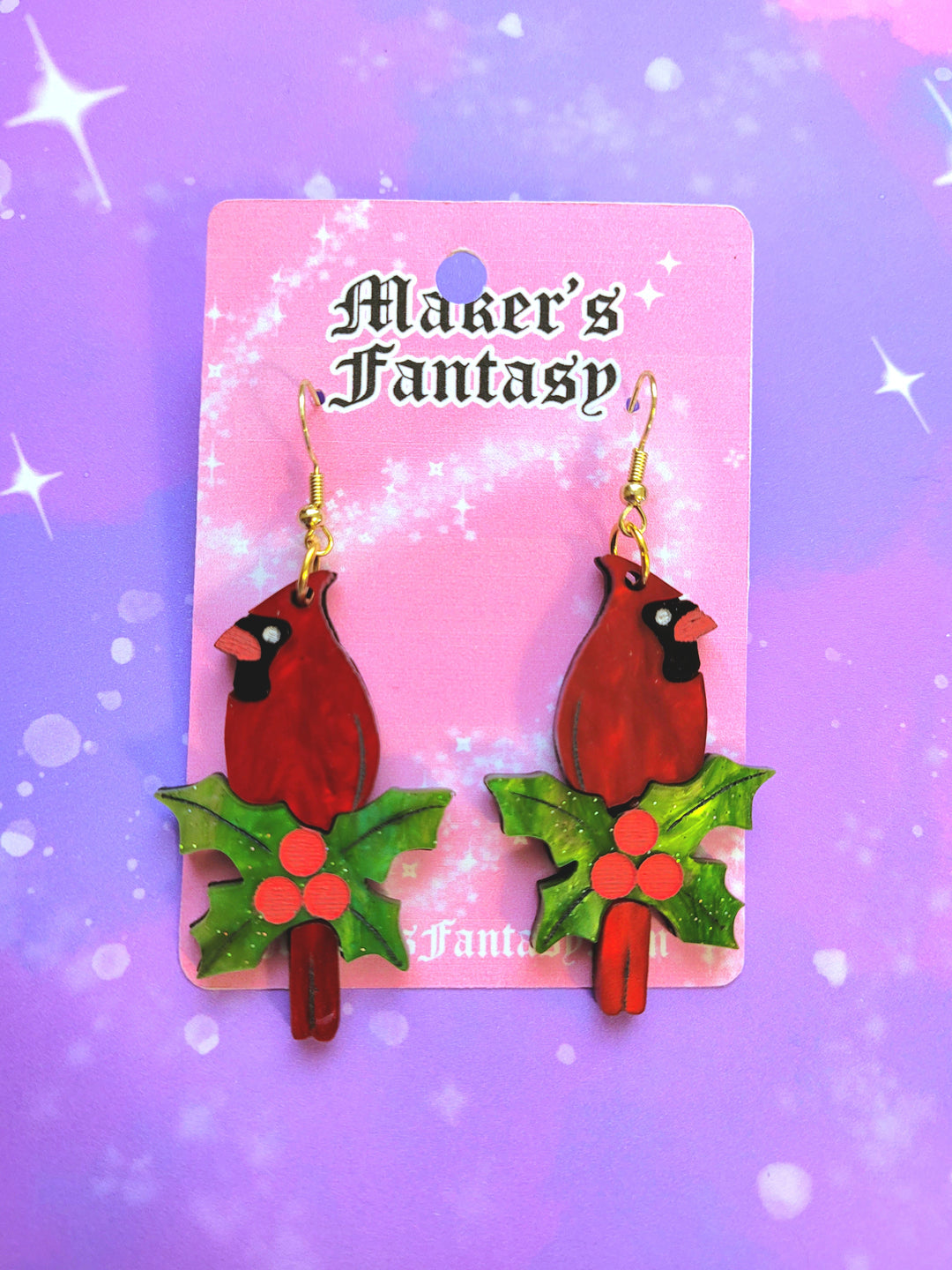 Cardinal Earrings
