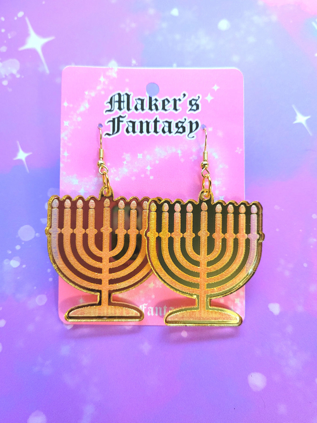Hanukkah Menorah Earrings