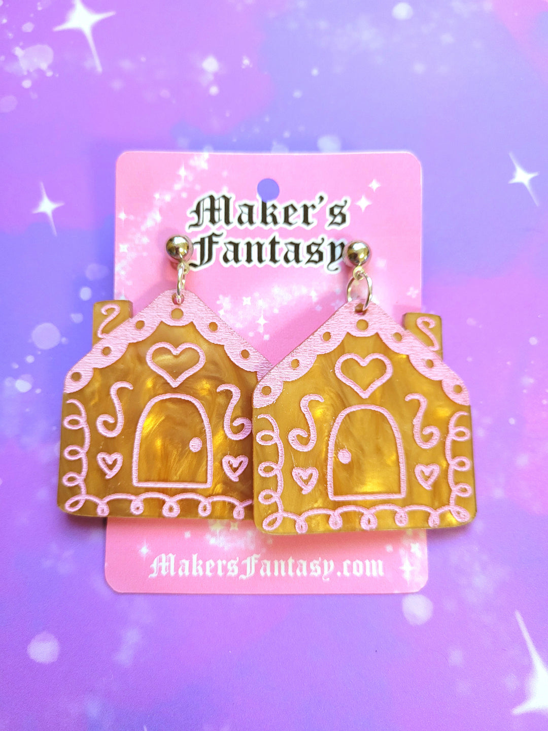 Gingerbread House Earrings