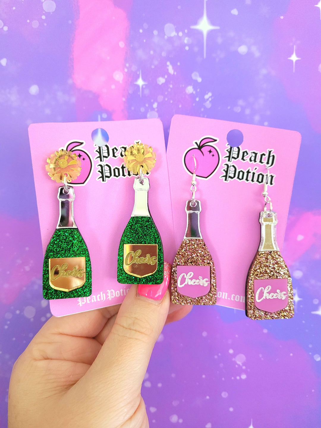 Champagne Bottle Earrings