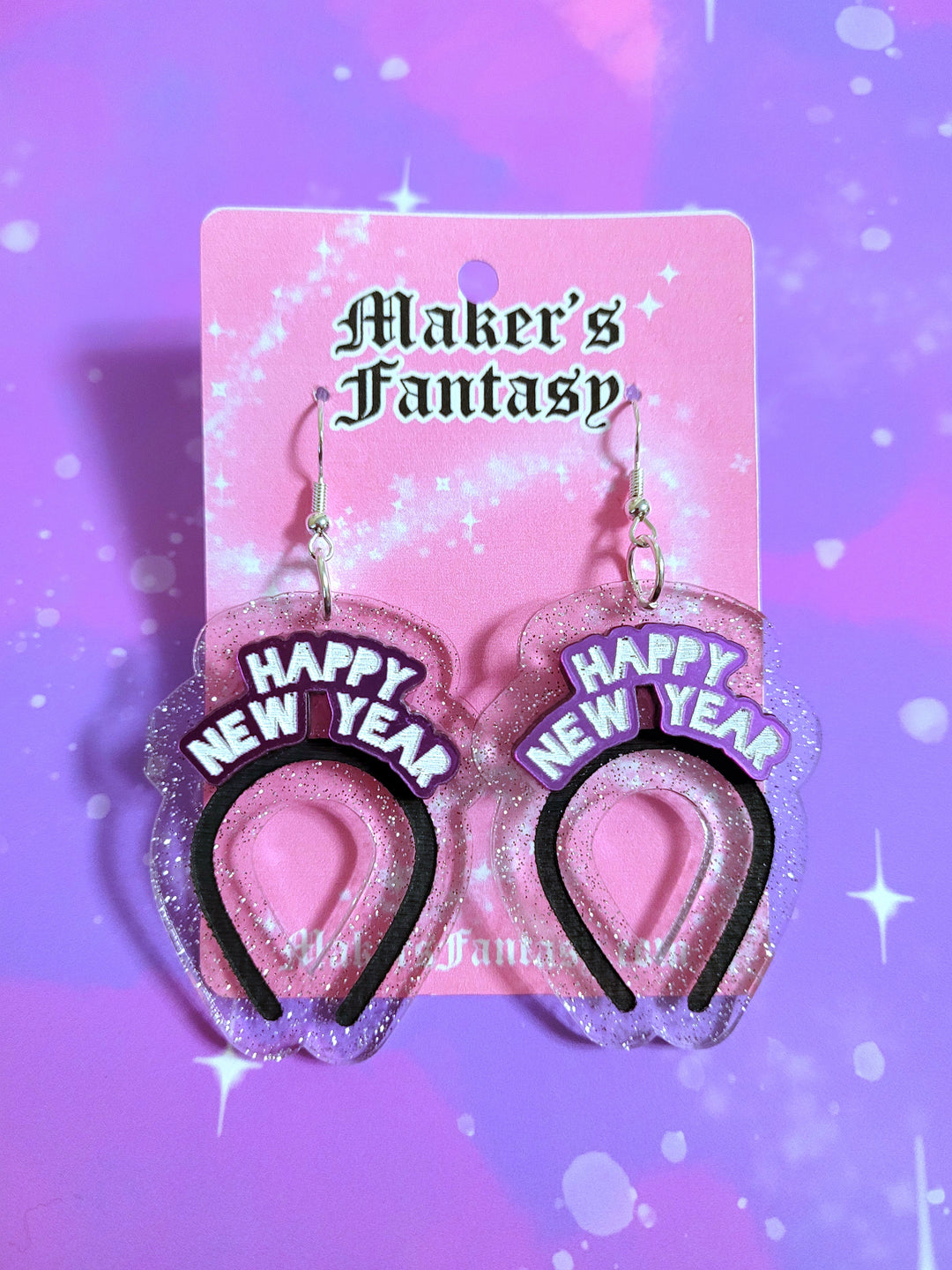 New Years Eve Headband Earrings