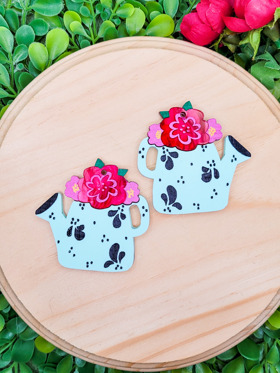 Flower Watering Can Earrings