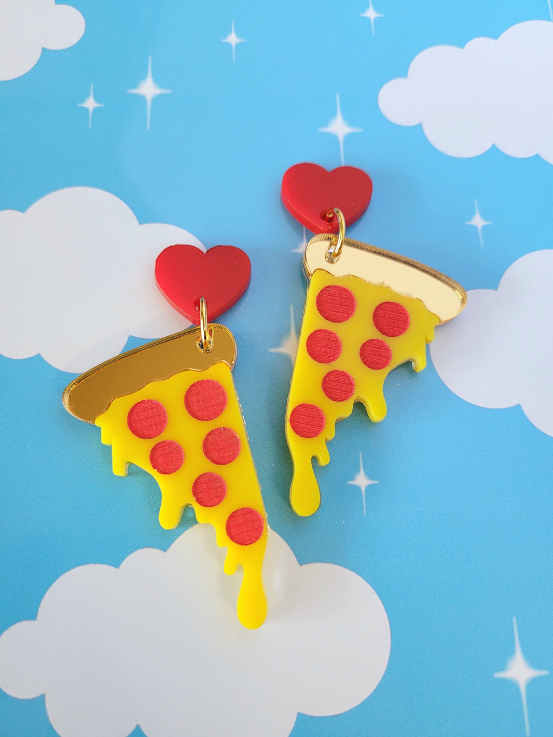 Dripping Pizza Layered Earring Cut File- Digital Download