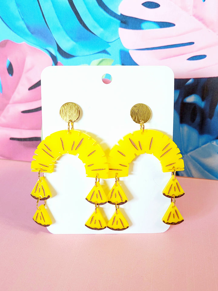 Pineapple Slice Earrings- Digital Cut File