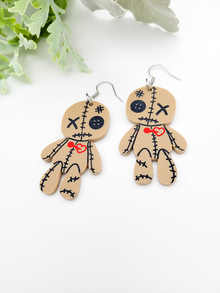 Cute Voodoo Doll Earrings- Digital Cut File