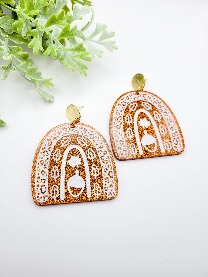 Autumn Rainbow Earrings- Digital Cut File