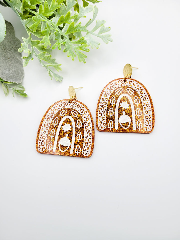 Autumn Rainbow Earrings- Digital Cut File
