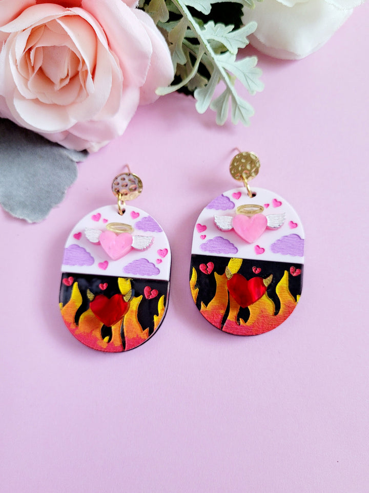 Heaven and Hell Earrings - Digital Download