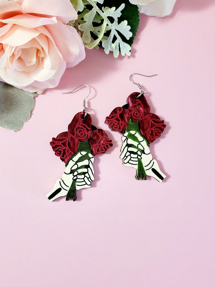 Skeleton Bouquet Layered Earrings - Digital Download