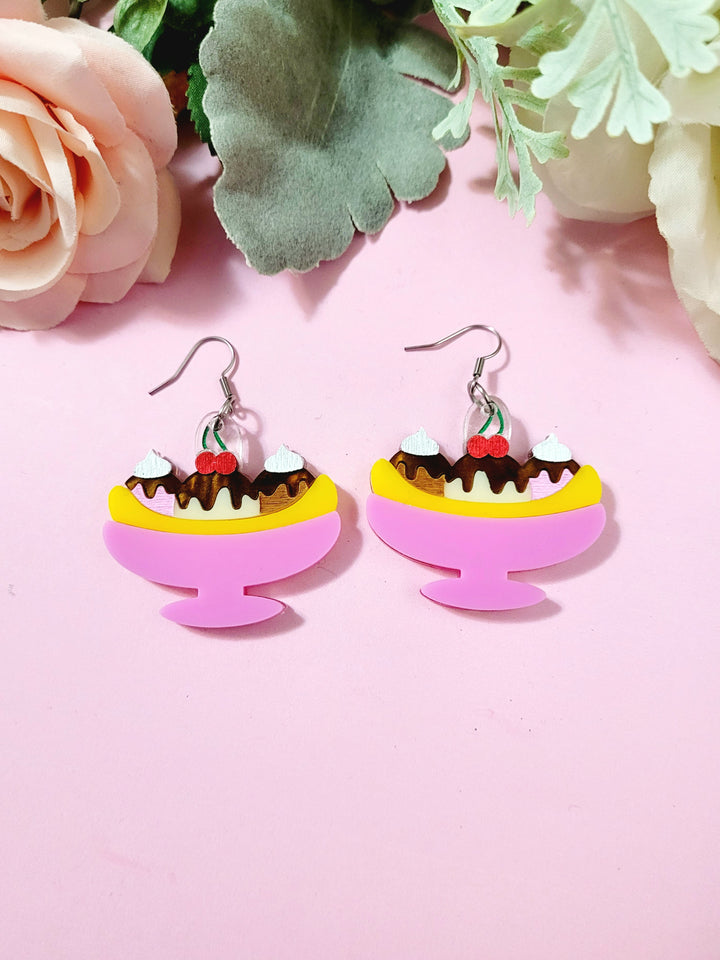 Banana Split Earrings- Digital Cut File