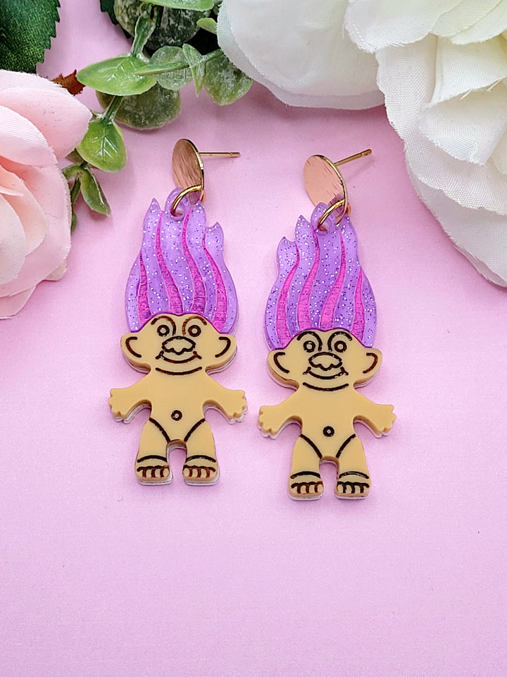 90s Trolls Earrings- Digital Cut File