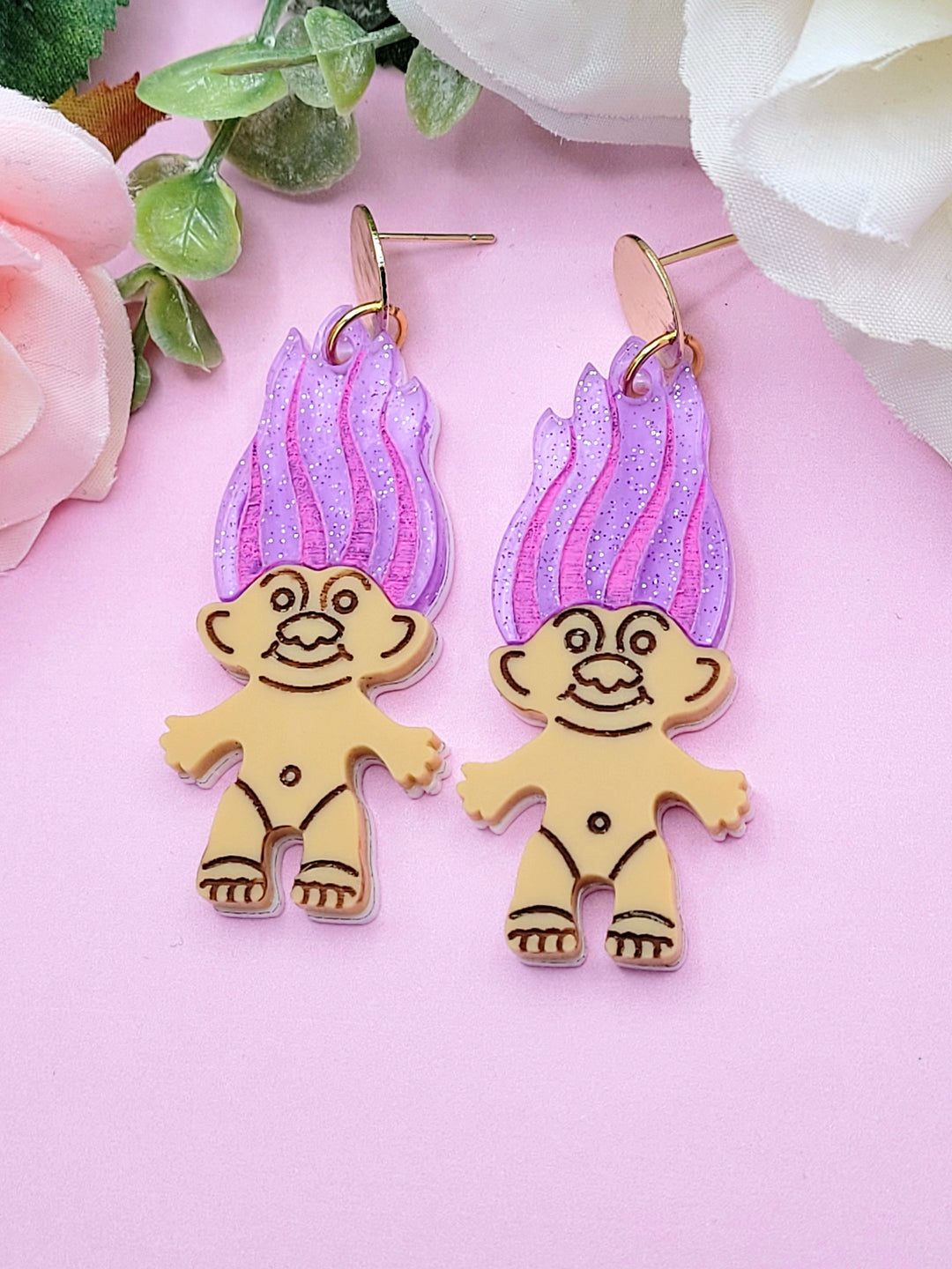 90s Trolls Earrings- Digital Cut File