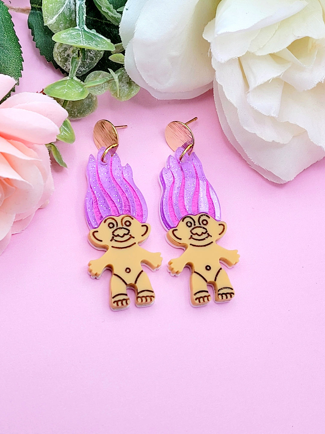 90s Trolls Earrings- Digital Cut File