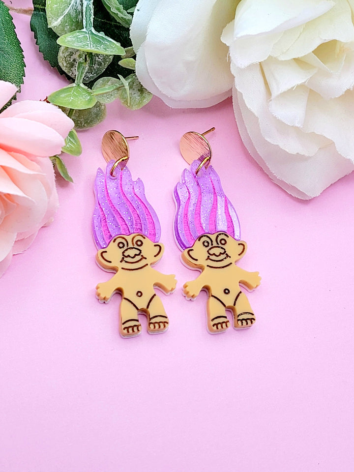 90s Trolls Earrings- Digital Cut File