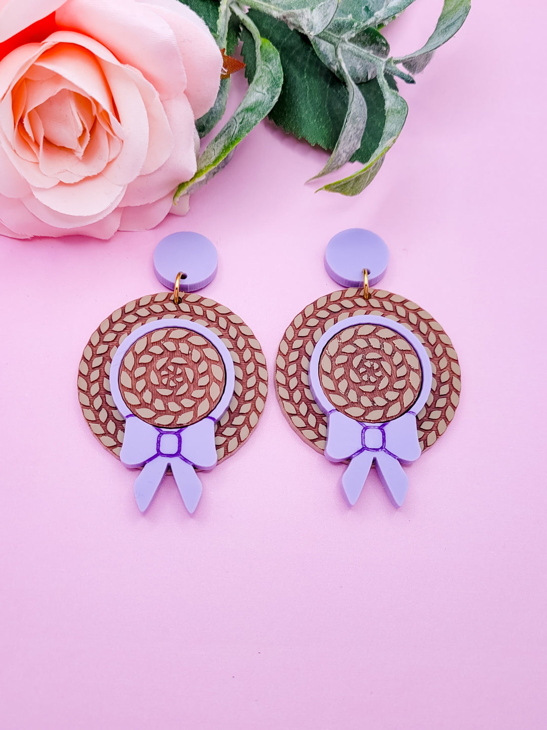 Garden Hat Earrings- Digital Cut File