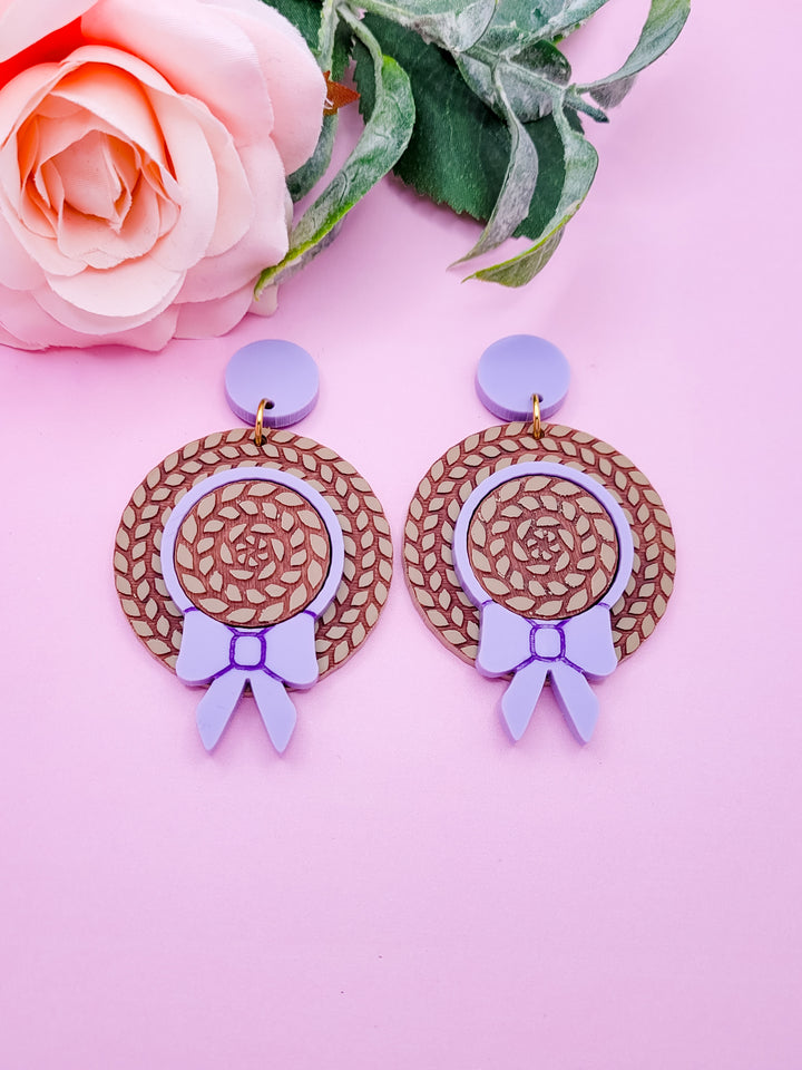 Garden Hat Earrings- Digital Cut File