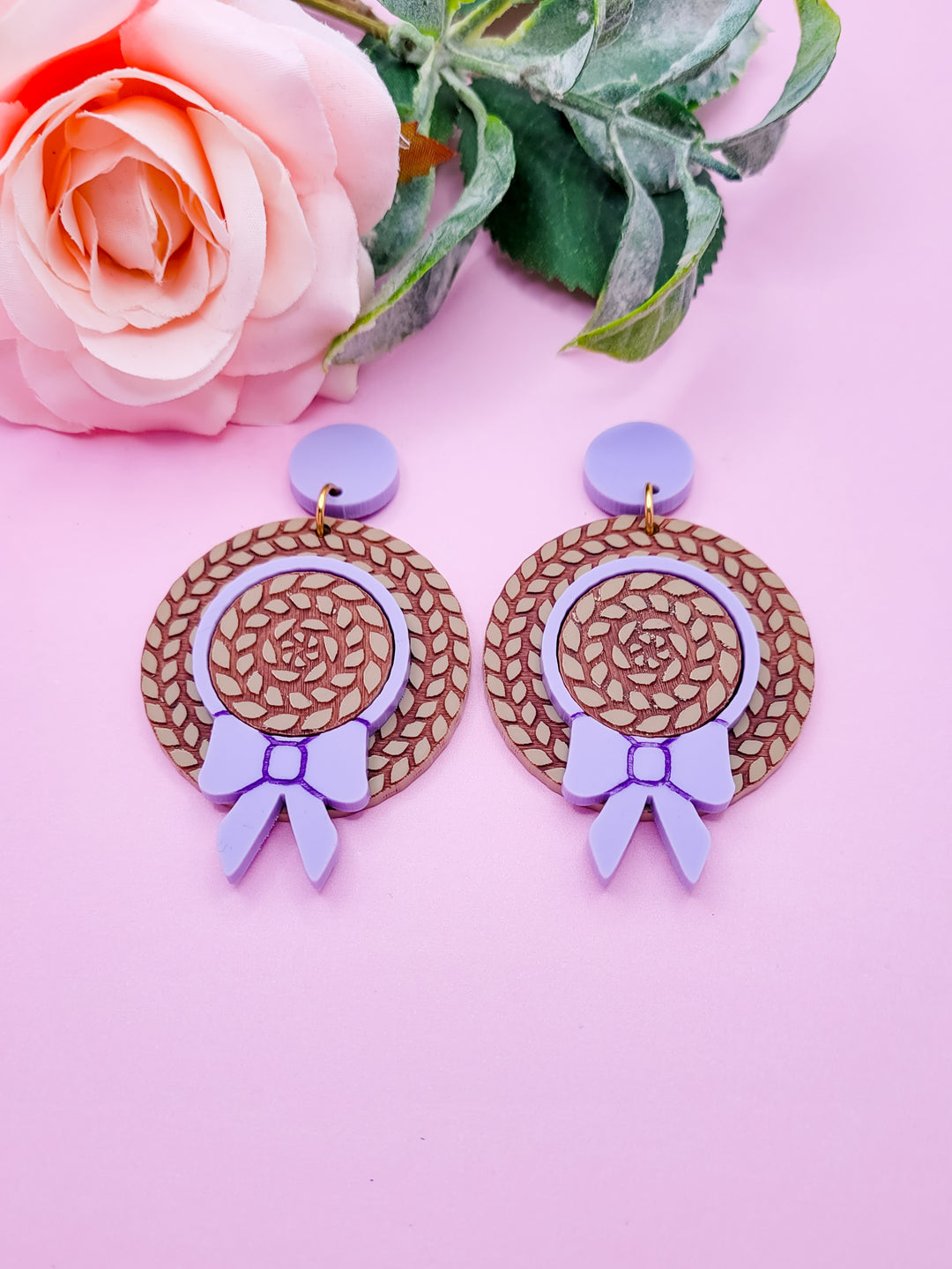 Garden Hat Earrings- Digital Cut File