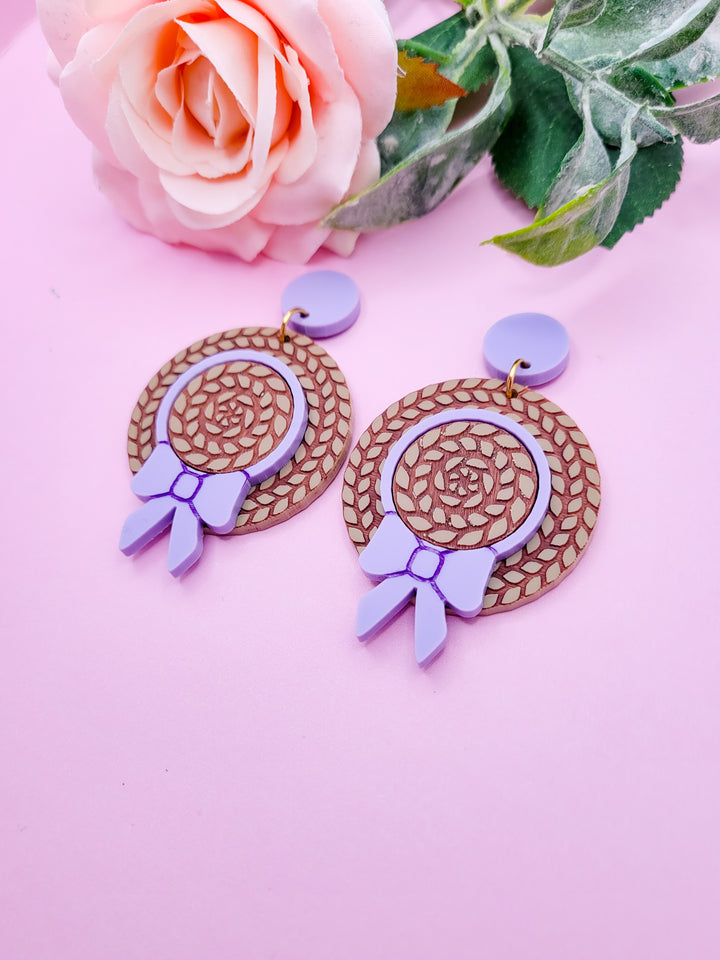Garden Hat Earrings- Digital Cut File