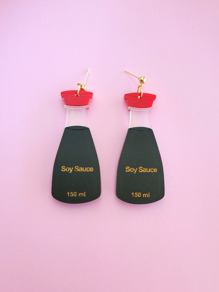 Soy Sauce Bottle Earrings- Digital Cut File