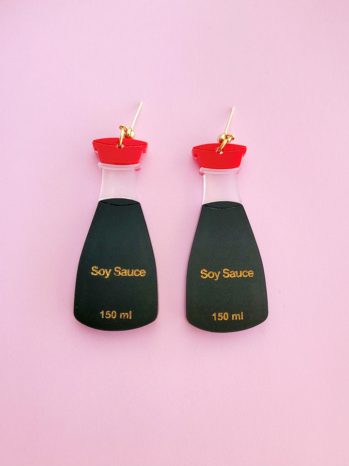 Soy Sauce Bottle Earrings- Digital Cut File