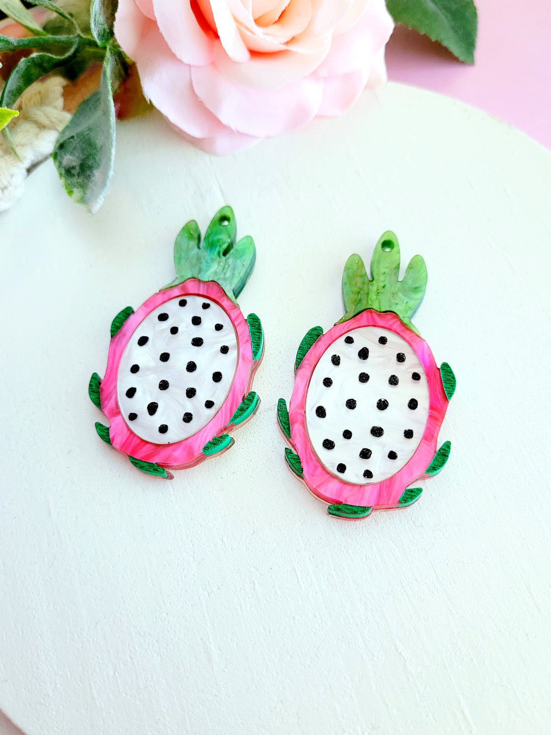 Dragon Fruit Earrings- Digital Cut File