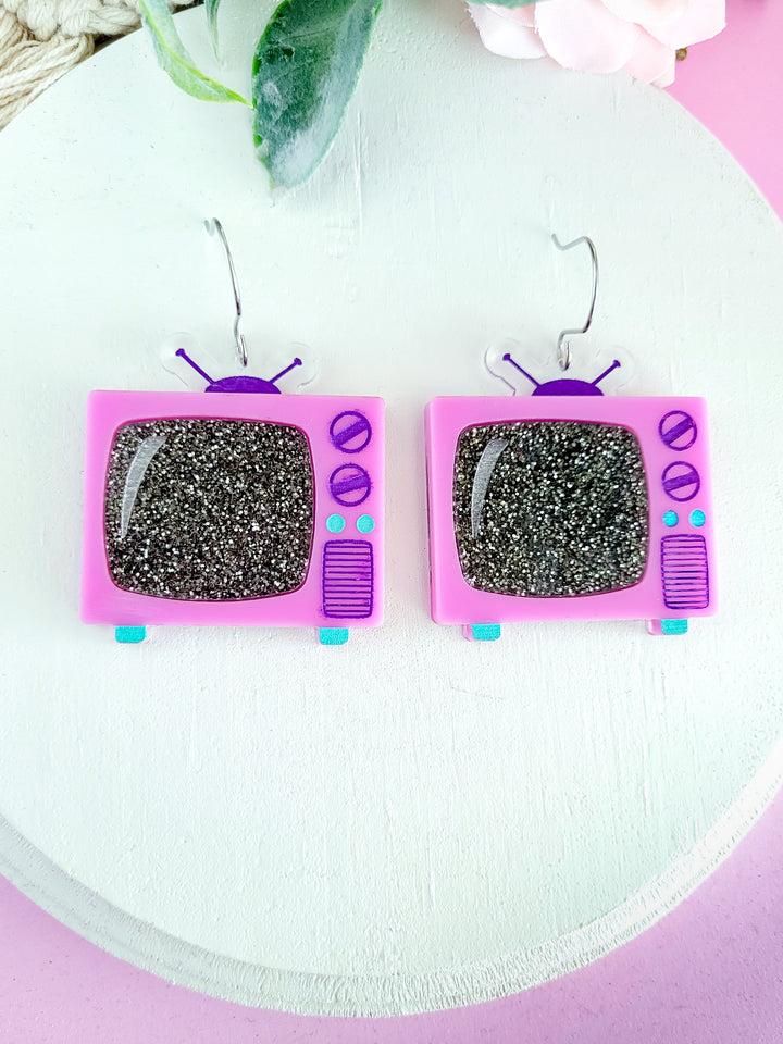 Retro TV Earrings- Digital Cut File