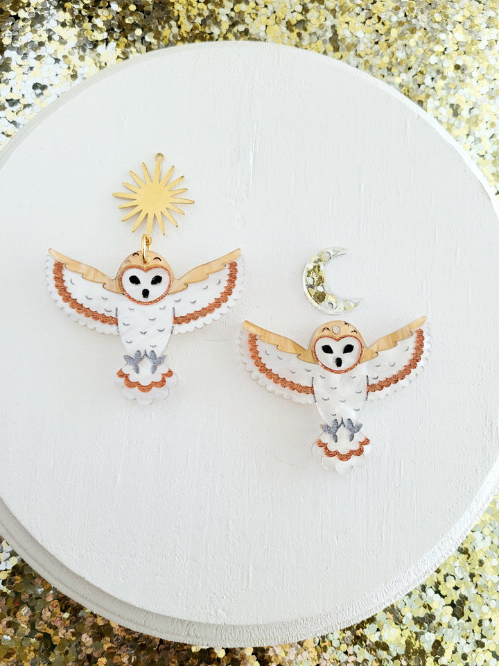 Barn Owl Earrings- Digital Cut File