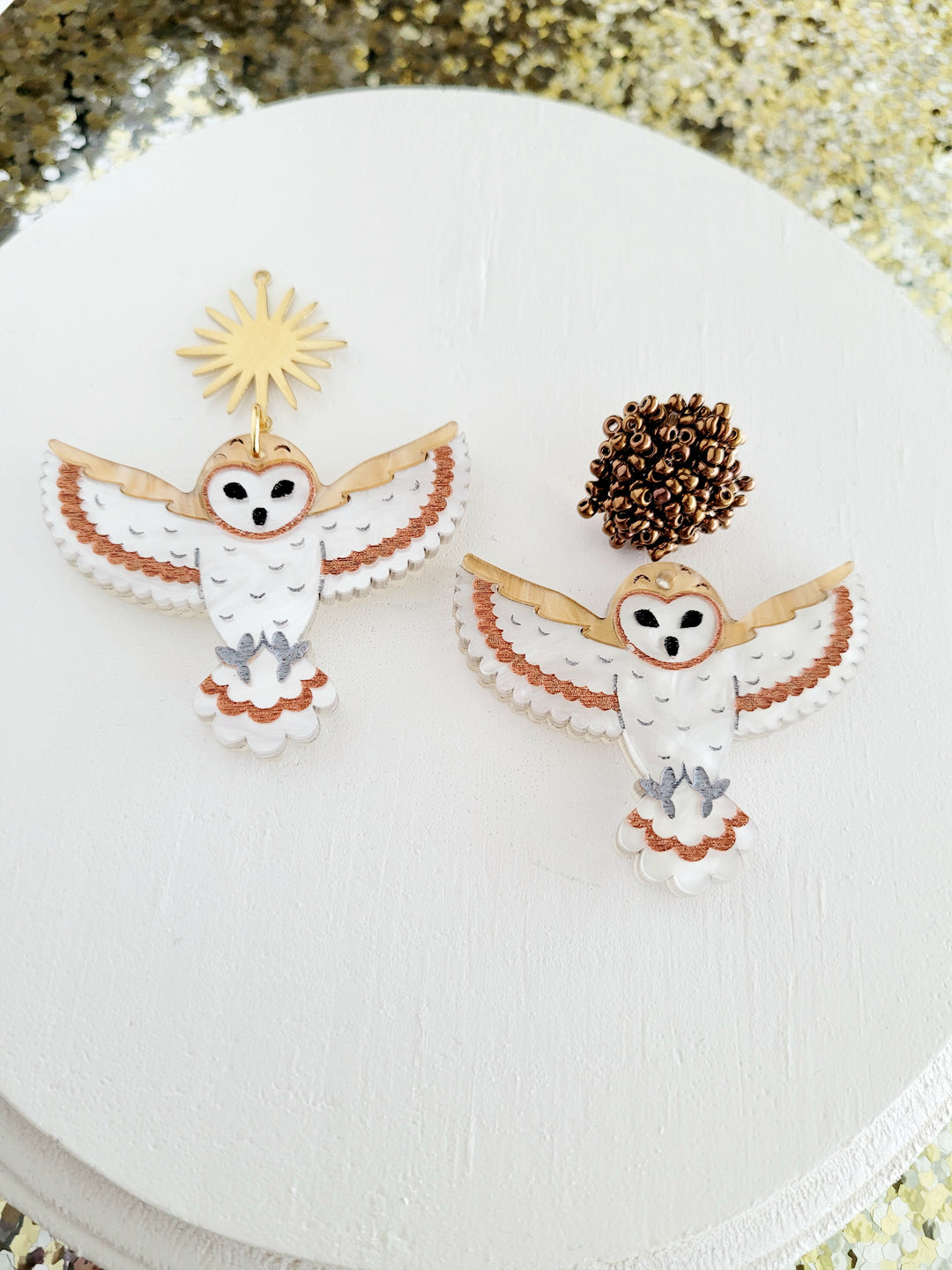 Barn Owl Earrings- Digital Cut File
