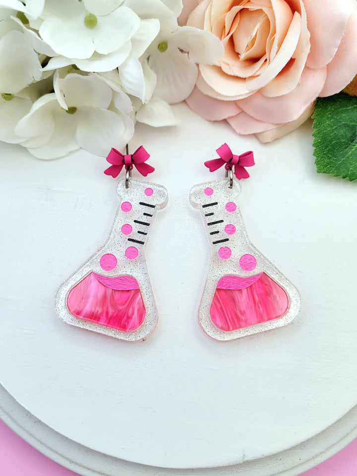 Science Beaker Earrings- Digital Download