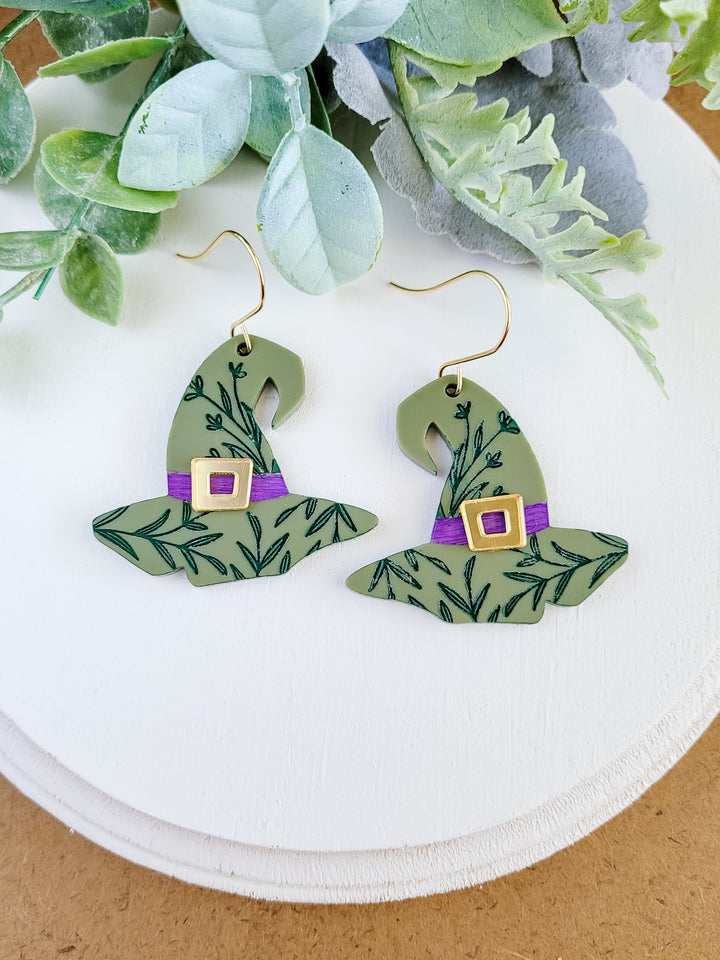 Witch Hat Earrings- Digital Cut File