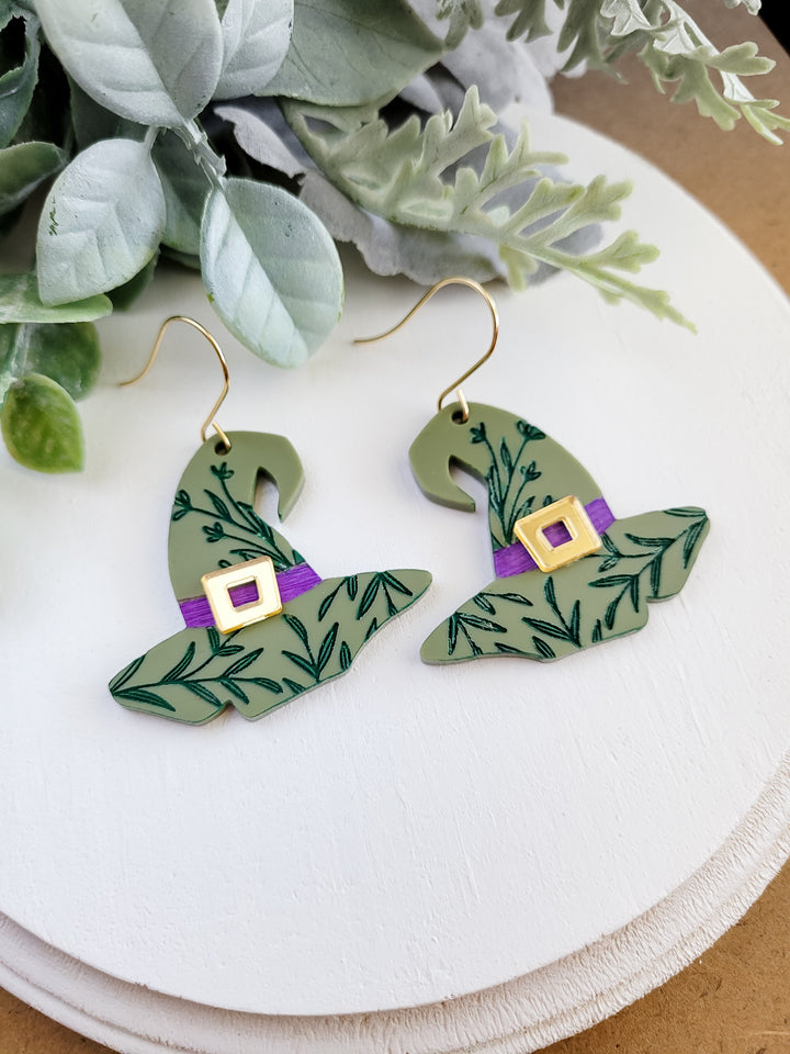 Witch Hat Earrings- Digital Cut File
