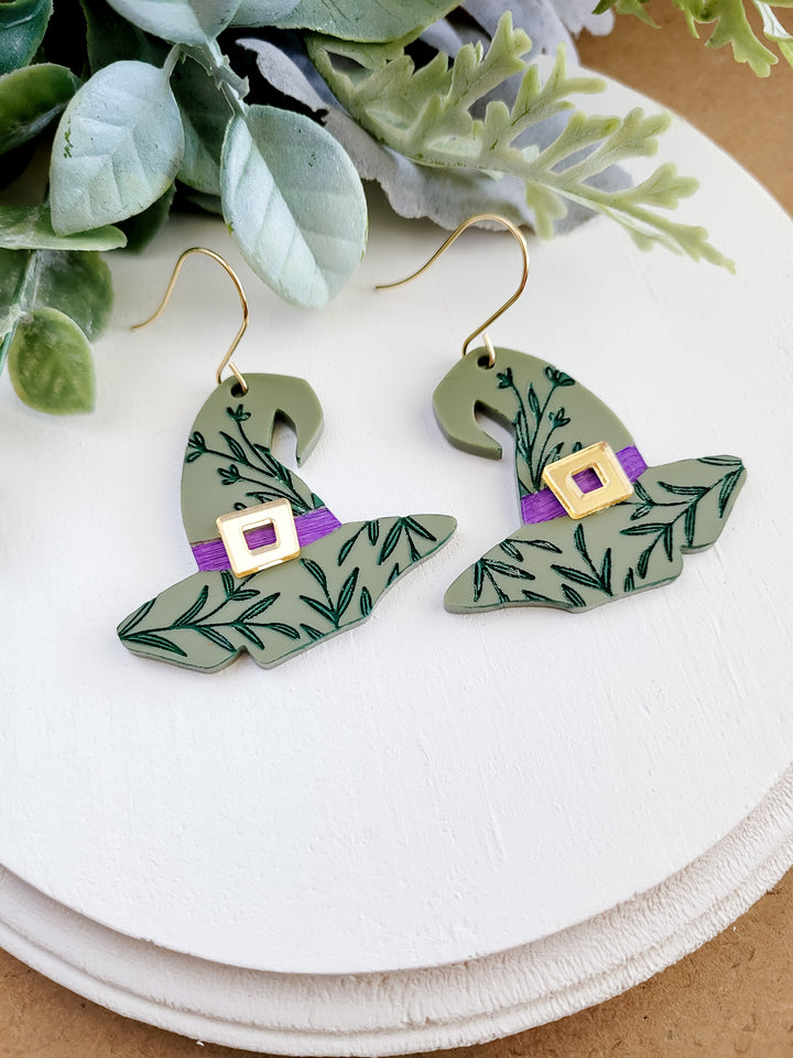 Witch Hat Earrings- Digital Cut File