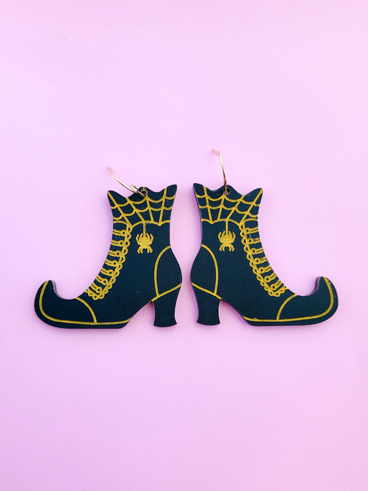 Witchy Boot Earrings- Digital Cut File