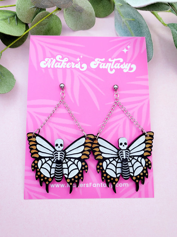 Skull Butterfly Earrings- Digital Cut File
