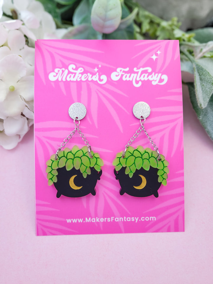 Cauldron Planter Earrings- Digital Cut File