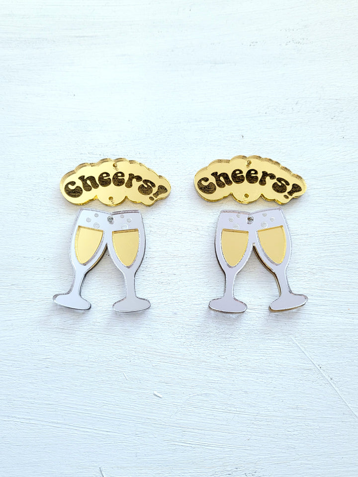 Champagne Glasses Earrings- Digital Cut File
