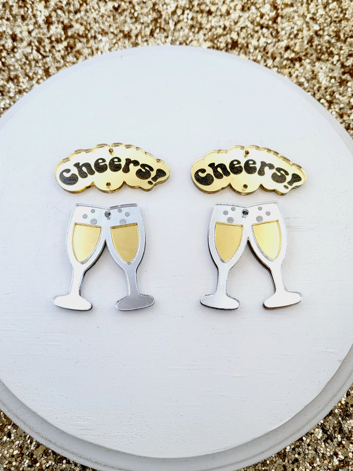 Champagne Glasses Earrings- Digital Cut File