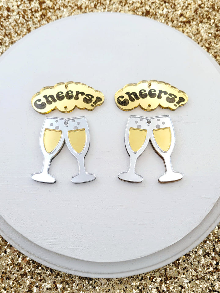 Champagne Glasses Earrings- Digital Cut File