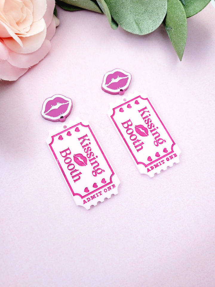 Kissing Booth Ticket Earrings- Digital Cut File