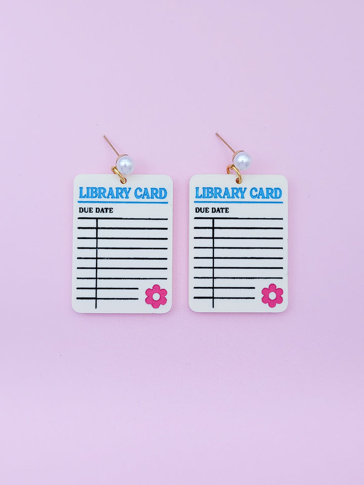 Vintage Library Card Earrings- Digital Download