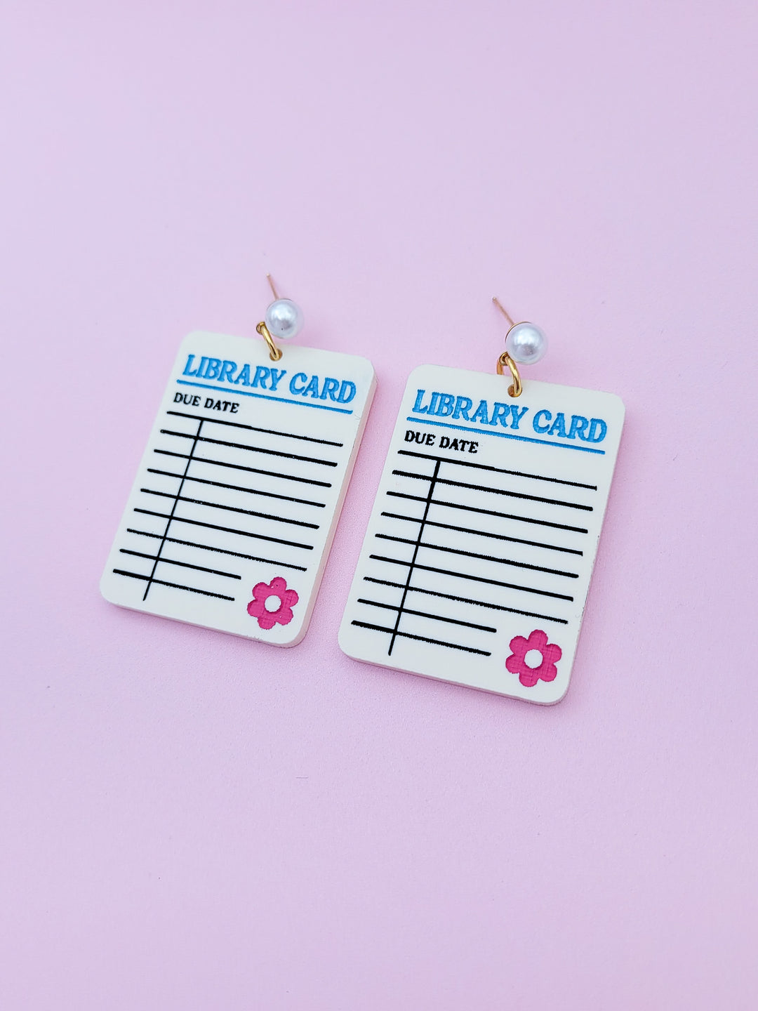 Vintage Library Card Earrings- Digital Download
