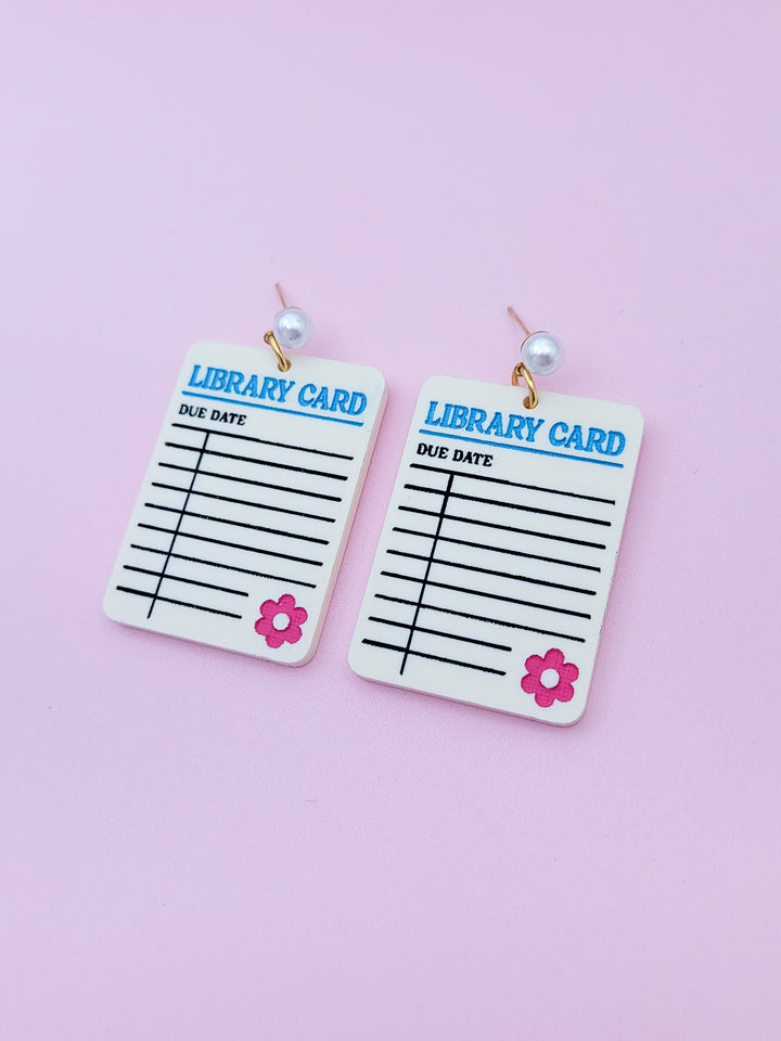 Vintage Library Card Earrings- Digital Download