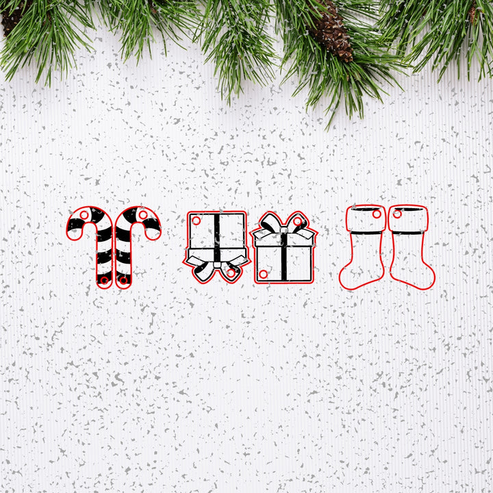 Christmas Trifecta Dangle Earrings- Digital Cut File