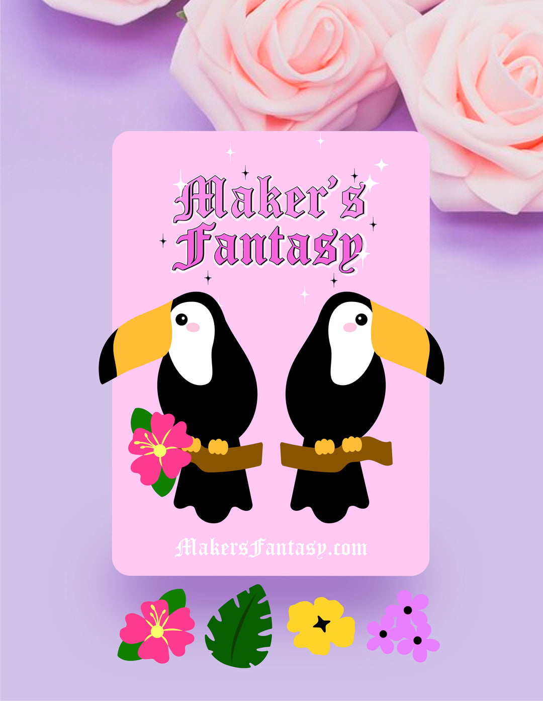 Toucan Earrings- Digital Cut File